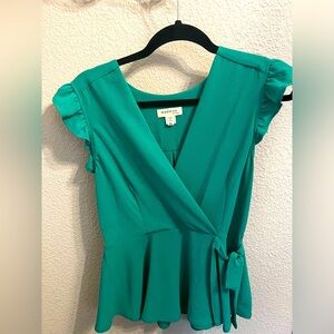 Monteau Los Angeles - Green Blouse - X-Large